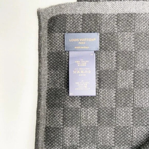 Louis Vuitton Scarf Neo Petit Damier Black Wool